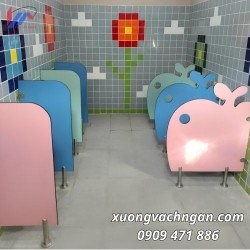 Thi Công Vách Ngăn Vệ Sinh Trường Mầm Non Sao Mai Quận 3